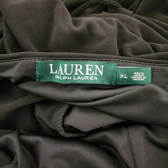 NWT Lauren Ralph Lauren Black Crochet Halter Pull On Jumpsuit - Picture 4 of 9